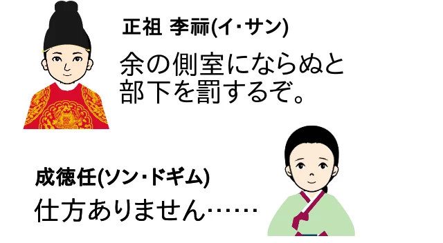 イサンがドギムを側室にする