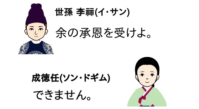 イ・サンがドギムにフラレる